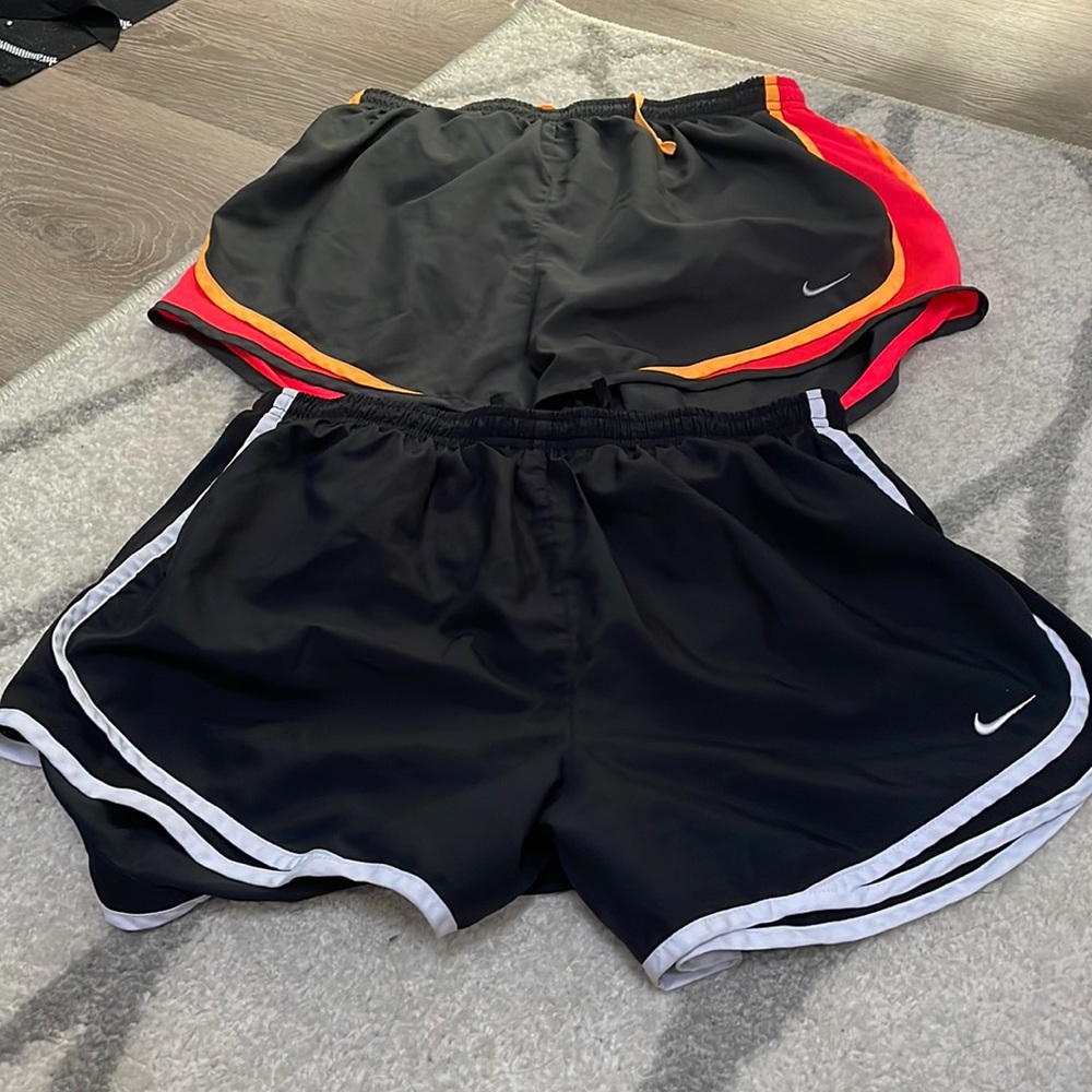2 pairs of Nike Dri-Fit Running Shorts, Interior brief with lined gusset